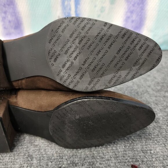 Donald Pliner Brown Studded Ankle Booties - Picture 6 of 7